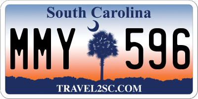 SC license plate MMY596
