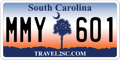 SC license plate MMY601