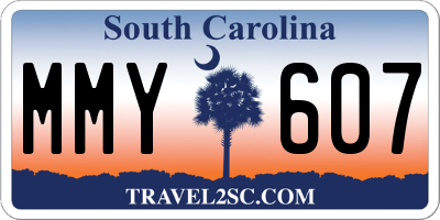 SC license plate MMY607