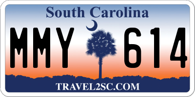 SC license plate MMY614