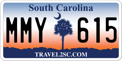 SC license plate MMY615