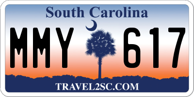 SC license plate MMY617