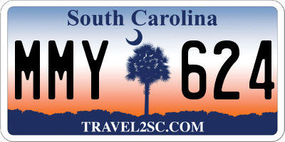 SC license plate MMY624