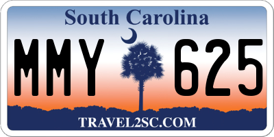 SC license plate MMY625