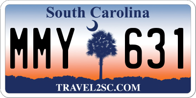SC license plate MMY631