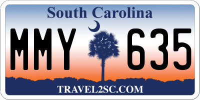 SC license plate MMY635