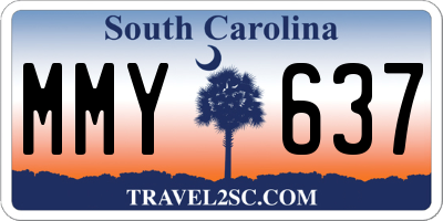SC license plate MMY637