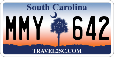 SC license plate MMY642