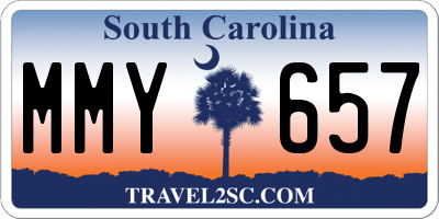 SC license plate MMY657