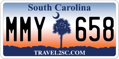 SC license plate MMY658