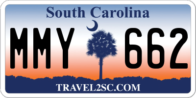 SC license plate MMY662