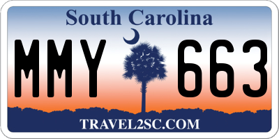 SC license plate MMY663