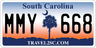 SC license plate MMY668
