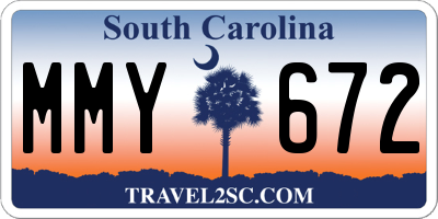 SC license plate MMY672