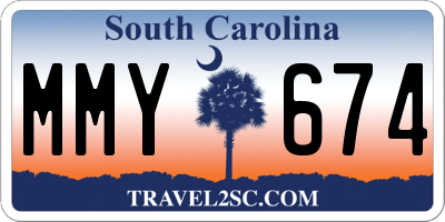 SC license plate MMY674