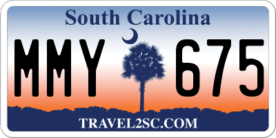 SC license plate MMY675