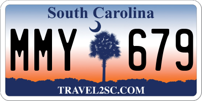 SC license plate MMY679
