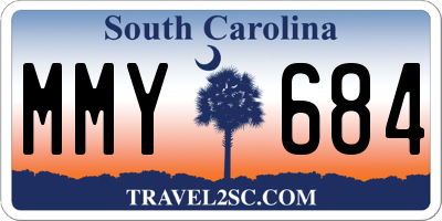 SC license plate MMY684
