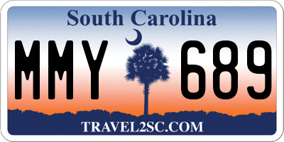 SC license plate MMY689