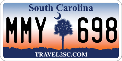 SC license plate MMY698