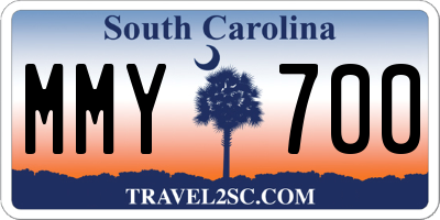 SC license plate MMY700