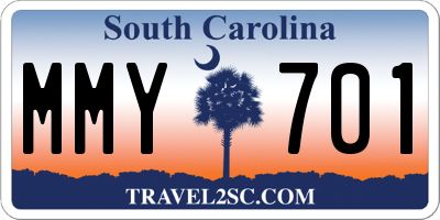 SC license plate MMY701