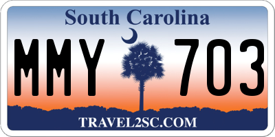 SC license plate MMY703