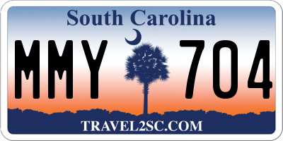 SC license plate MMY704