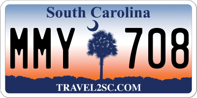 SC license plate MMY708