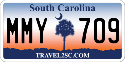SC license plate MMY709