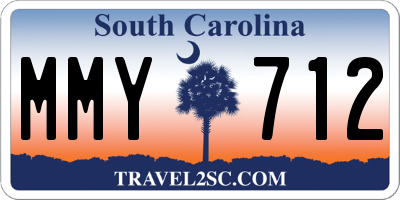 SC license plate MMY712