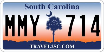 SC license plate MMY714