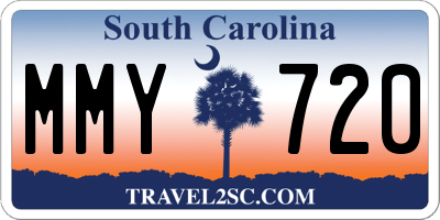 SC license plate MMY720