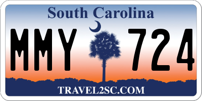 SC license plate MMY724