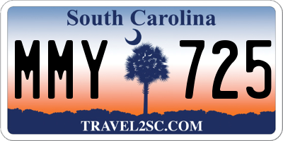 SC license plate MMY725