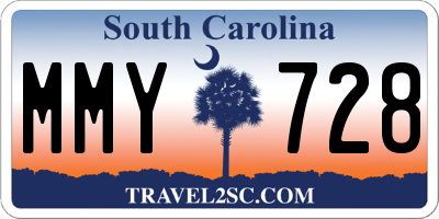 SC license plate MMY728