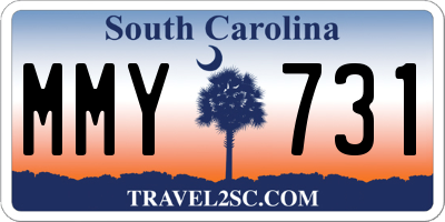 SC license plate MMY731