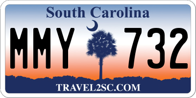 SC license plate MMY732