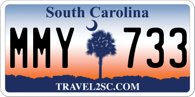 SC license plate MMY733
