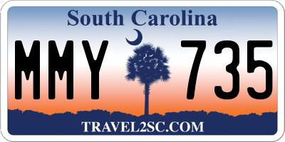 SC license plate MMY735