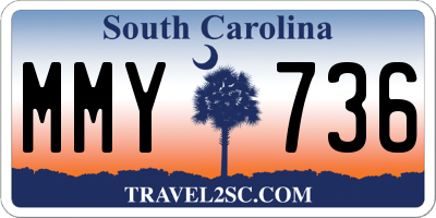 SC license plate MMY736