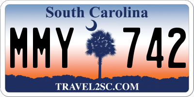 SC license plate MMY742