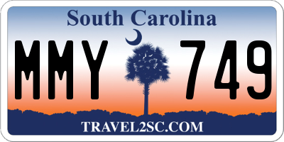 SC license plate MMY749