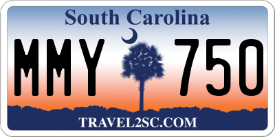 SC license plate MMY750