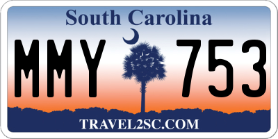 SC license plate MMY753