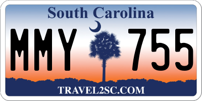 SC license plate MMY755
