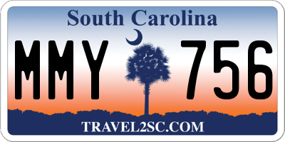 SC license plate MMY756