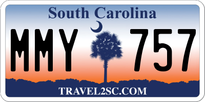 SC license plate MMY757