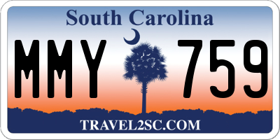 SC license plate MMY759