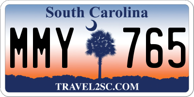 SC license plate MMY765